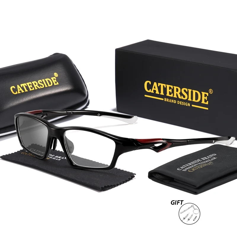 CATERSIDE Modische Anti-Blaulicht-Photochrome Lesebrille für Damen und Herren, Optische Brille für Outdoor-Aktivitäten und Radfahren – Detail 8