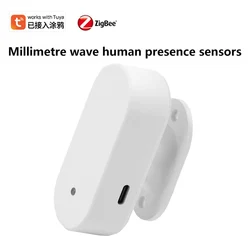 Sensore di presenza umana Tuya Zigbee/Wifi 24G sensore di rilevamento della presenza di onde Radar millimetriche supporto sensore di movimento Home Assistant