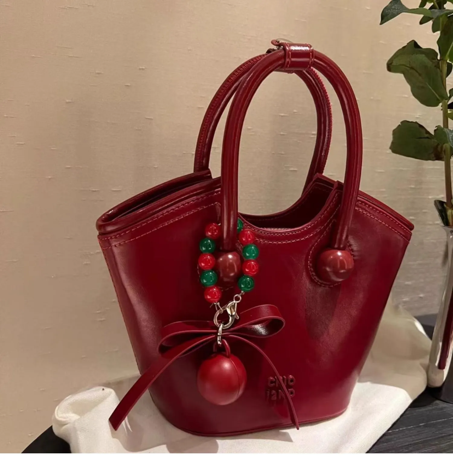 

South Wind Chio Flagip Genuine Leather Cherry Love Handbag Women's New 2025 Tote oulder Crossbody Small Bag Casual