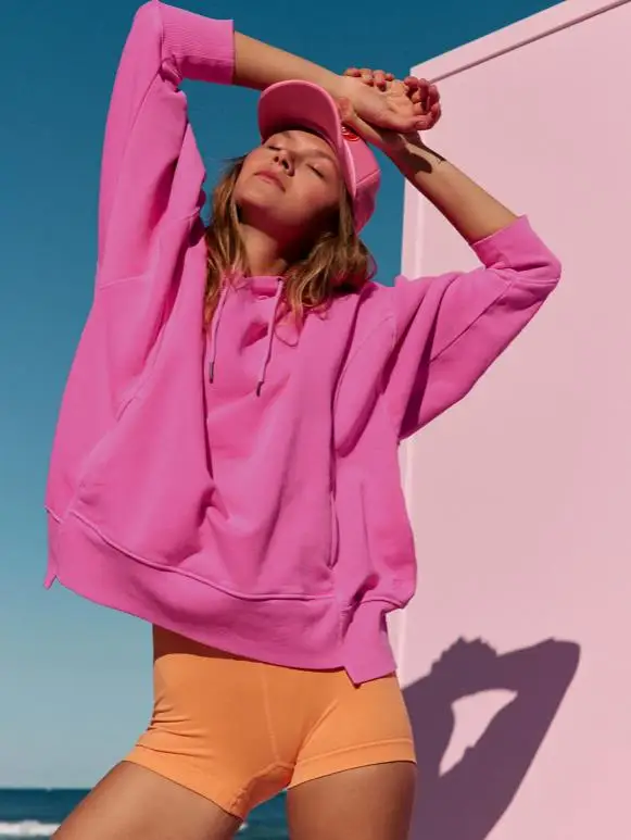 

2025 New Fashionable Hooded Loose Casual Hoodie Women's Comfortable Long Sleeved Jacket