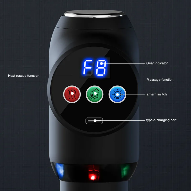 Customized Logo Body Relaxation Professional Electric Fascia Cold Hot Compress Massage Gun