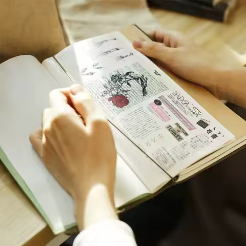 Fromthenon Retro Travel Notebook Ledger Inner Core Notebooks Planner Journal Grid Refill Pages Stationery Supplies