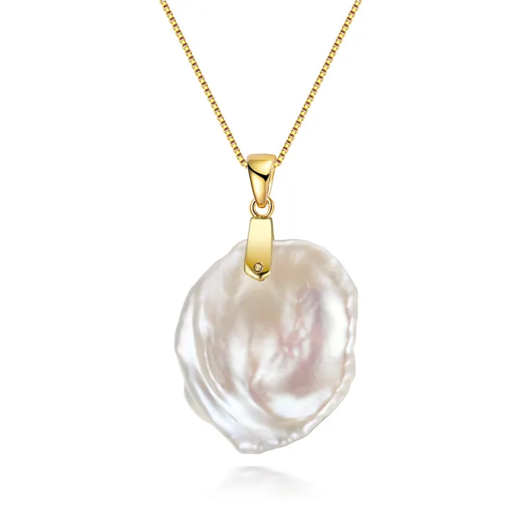 13-20mm Keshi Baroque Natural Freshwater Real Cultured Fresh Water Genuine Simple Design Pearl Necklace