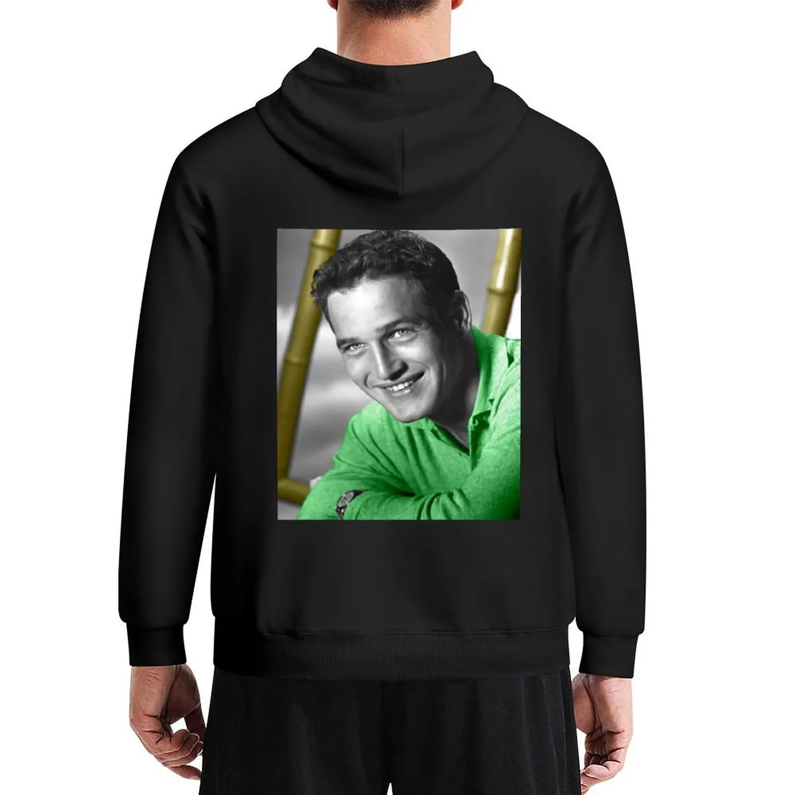 

Paul Newman with green jersey Hoodie korean style clothes men clothes hooded shirt autumn clothes japanese hoodie