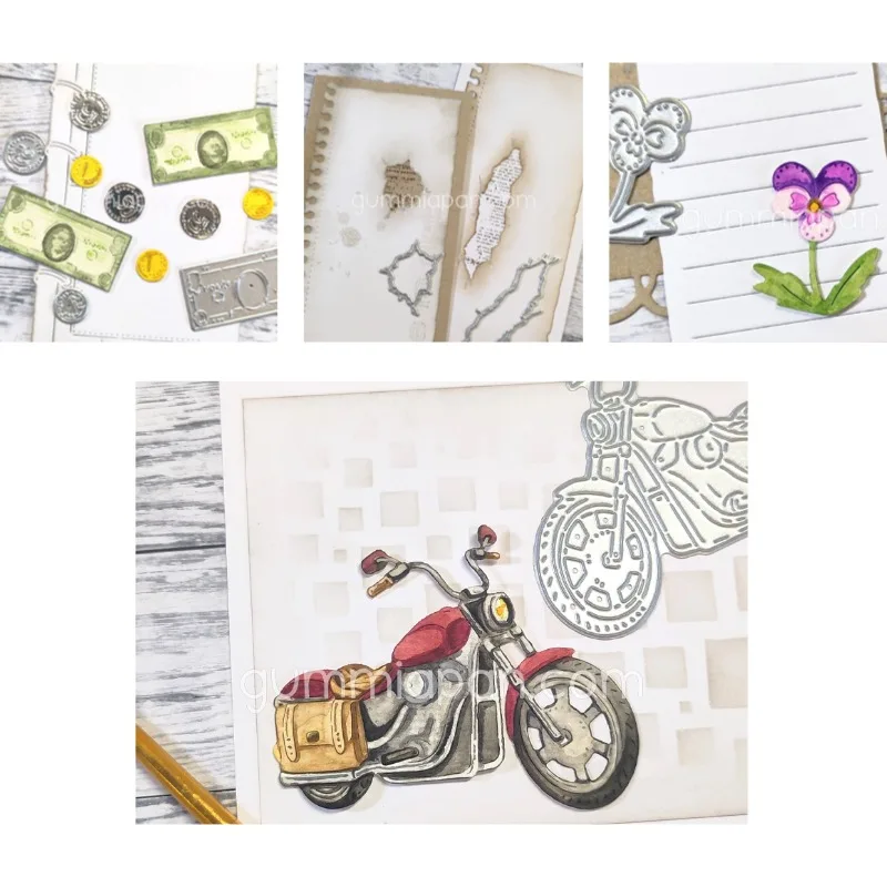 Tropical Plant Slim Line Note Page Metal Cutting Dies Slimline Essentials Scrap Booking Card Stencil Cut Die for DIY Handmade