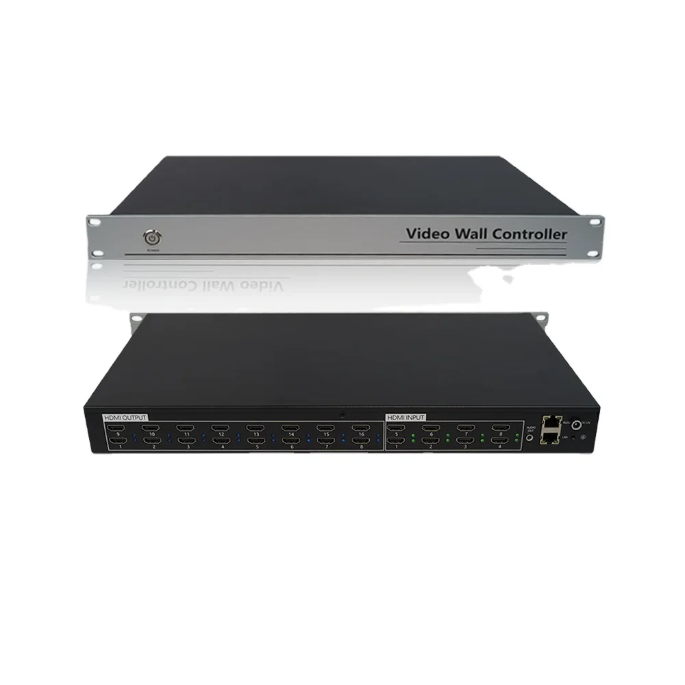 Bitvisus 4x4 3x3 3x4 4K60 POP HDMI PIP Editable Resolution Seamless KVM Audio Video Matrix Video Wall Controller BIT-VWC-0816T