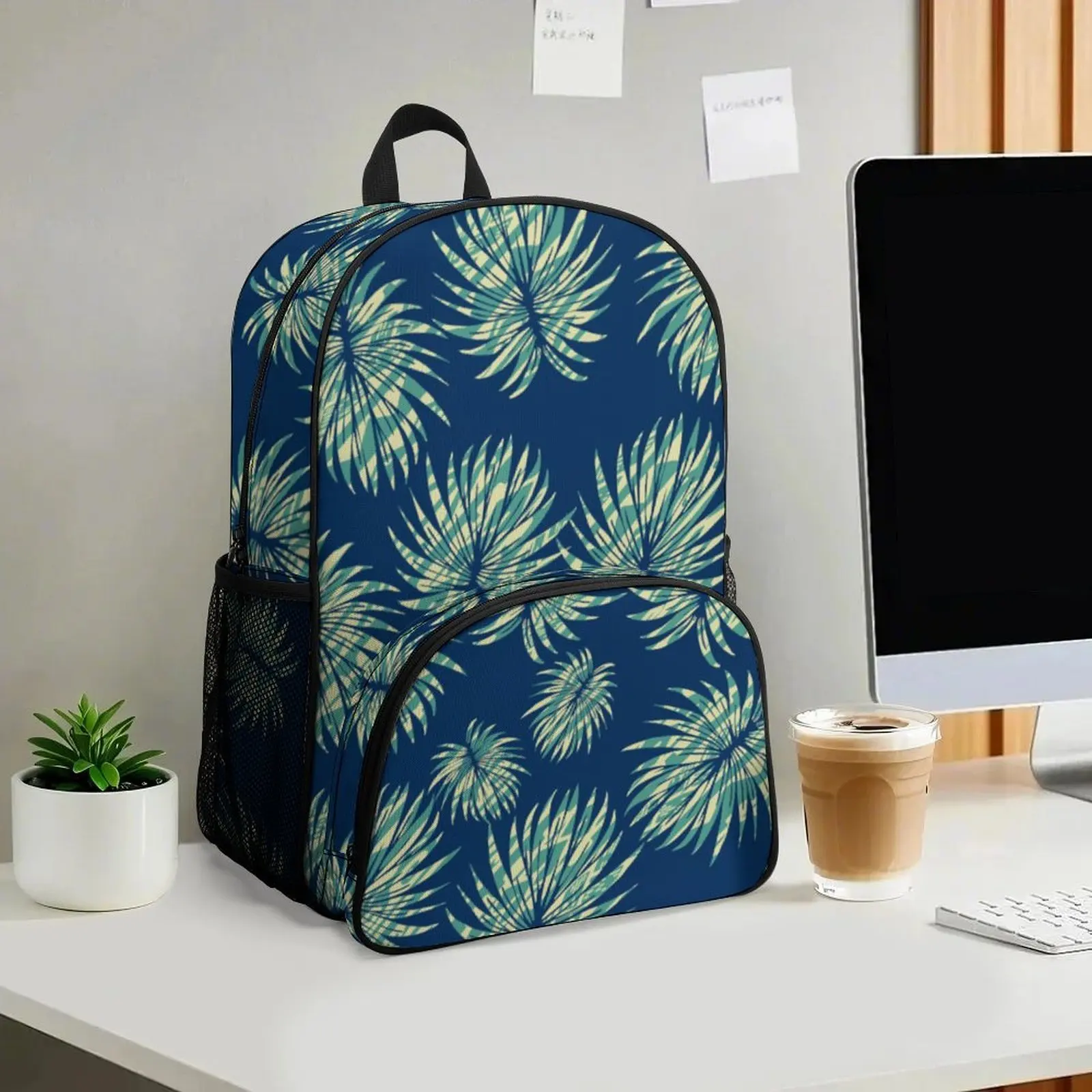 Tas Ransel Dua Lapis Custom Pola Polinesia Tas Sekolah Anak Muda untuk Musim Kembali ke Sekolah Tas Ransel Laptop