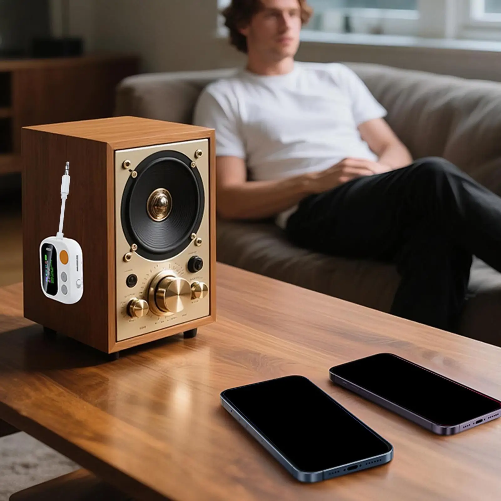 Color Screen Blue Tooth Transmitter Receiver 1 To 2 Wireless Transmitter Receiver Portable Audio Receiver For Mobile Phones