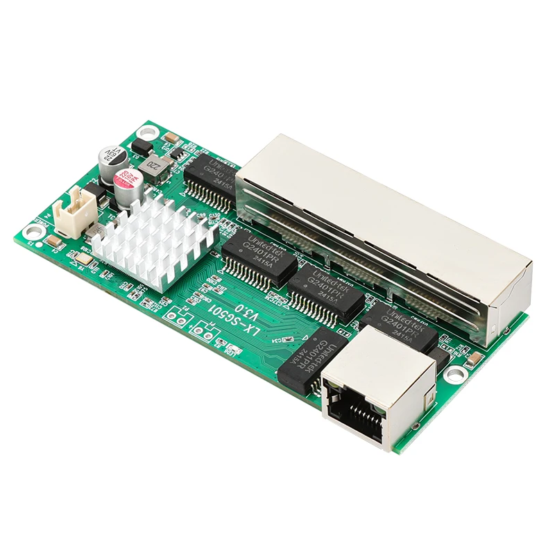 Full Gigabit Switch Module Mini 3/4/5 Port Reverse POE Powered Ethernet Industrial PCB Bare Motherboard