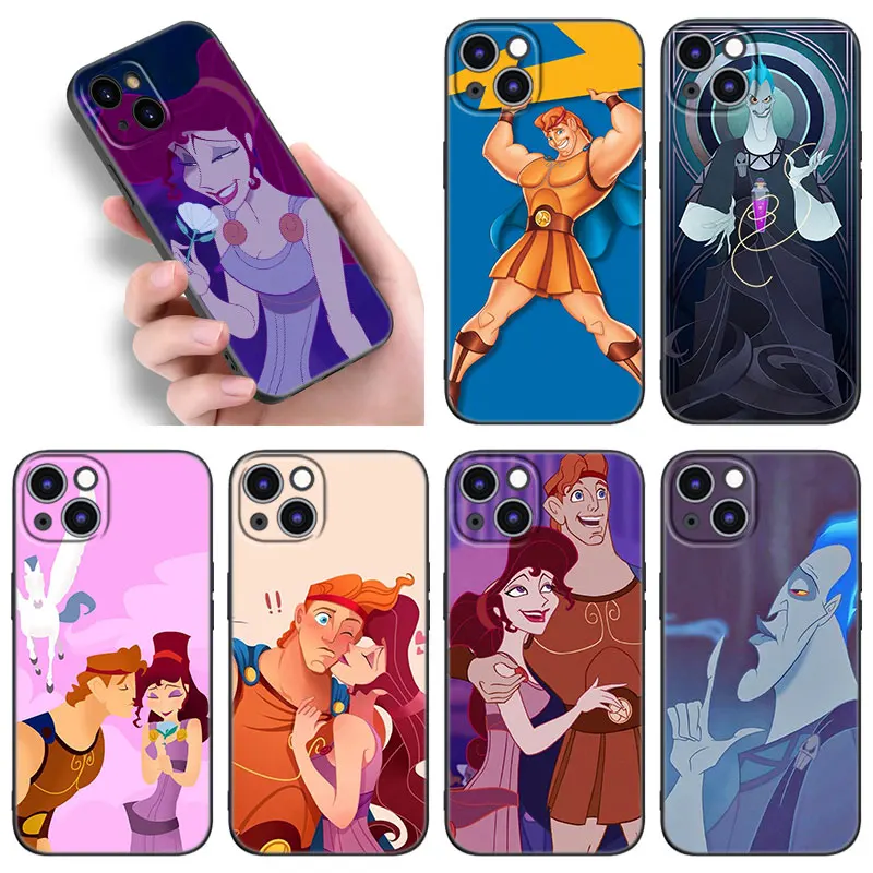 Disney Hercules Phone Case For Apple iPhone 12 13 Mini 11 14 15 Pro Max 7 8 Plus X XR XS SE 2020 2022 Black Silicone Case