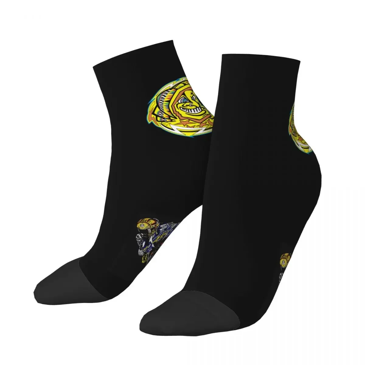 Chaussettes Rossi de course de moto pour hommes et femmes, impression 3D chaude, chaussettes de sport de basket-ball, mode