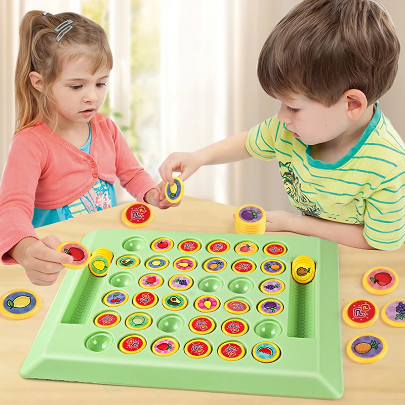 

Flip Chess Memory Chess Game Desktop Toy 36 Memory Cards Brain Teaser Strategy Family Game For Kindergarten 4 5 6 Years Old