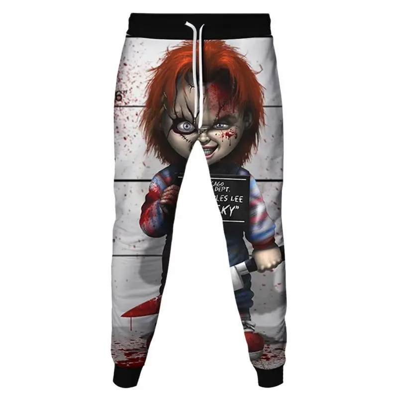 Horror Movie Chucky Anime Print Men Sweatpants Women Halloween Punk Style Jogging Pants Outdoor Casual Party Wear Trousers S-6XL