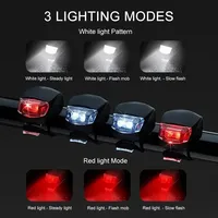 Silicone LED Bike Light Set - Waterproof Front & Rear Lights, Flashing Wheel Lamp for Night Cycling Safety and Visibility