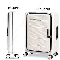 Foldable Suitcase Boarding Password Suitcase 24 Inch Universal Wheel Storage Suitcase Multifunctional Lightweight Trolley Case