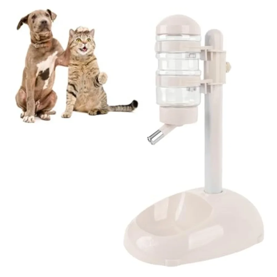 

500ml Pet Standing Water Dispenser Bowl Multifunctional Detachable Height Adjustable Pet Automatic Standing Water Feeder for Pu