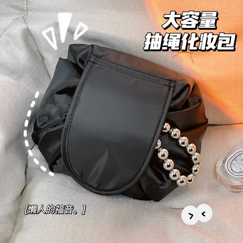 50X62CM Drawstring Elastic Makeup Storage Bag Women Portable Travel Black Large Capacity Portables Handbag Storage-Bags Trendy