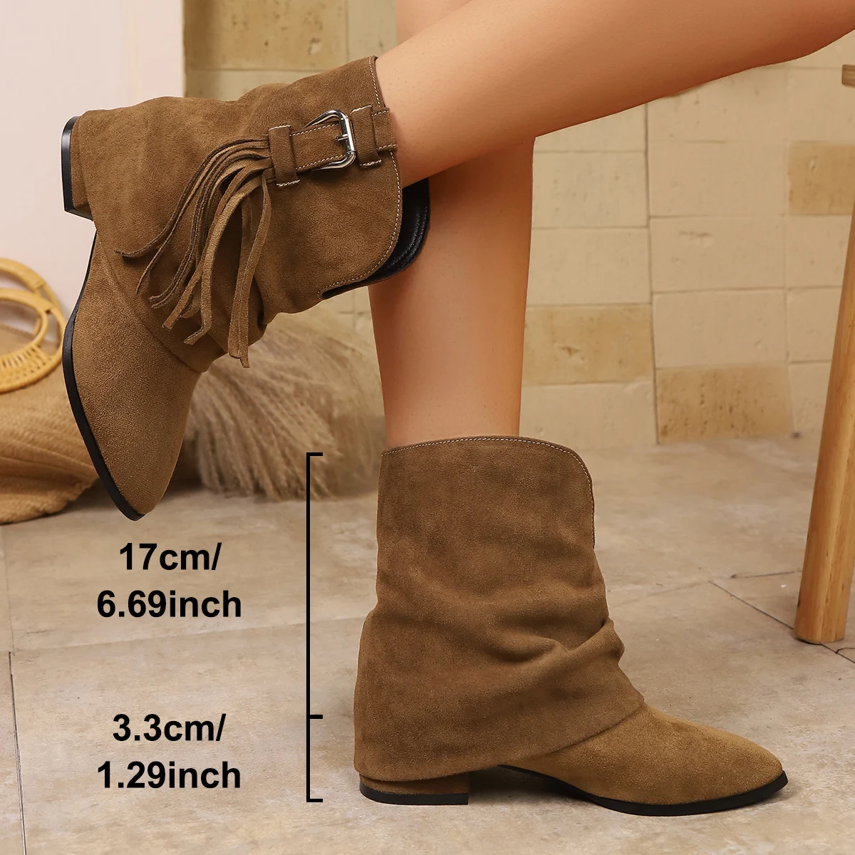 النساء حذاء من الجلد الجلد المدبوغ جديد أحذية عالية الكعب أحذية أنيقة مكتنزة الاتجاه شتاء 2025 امرأة الثلوج الأحذية موضة Mujer بوتاس