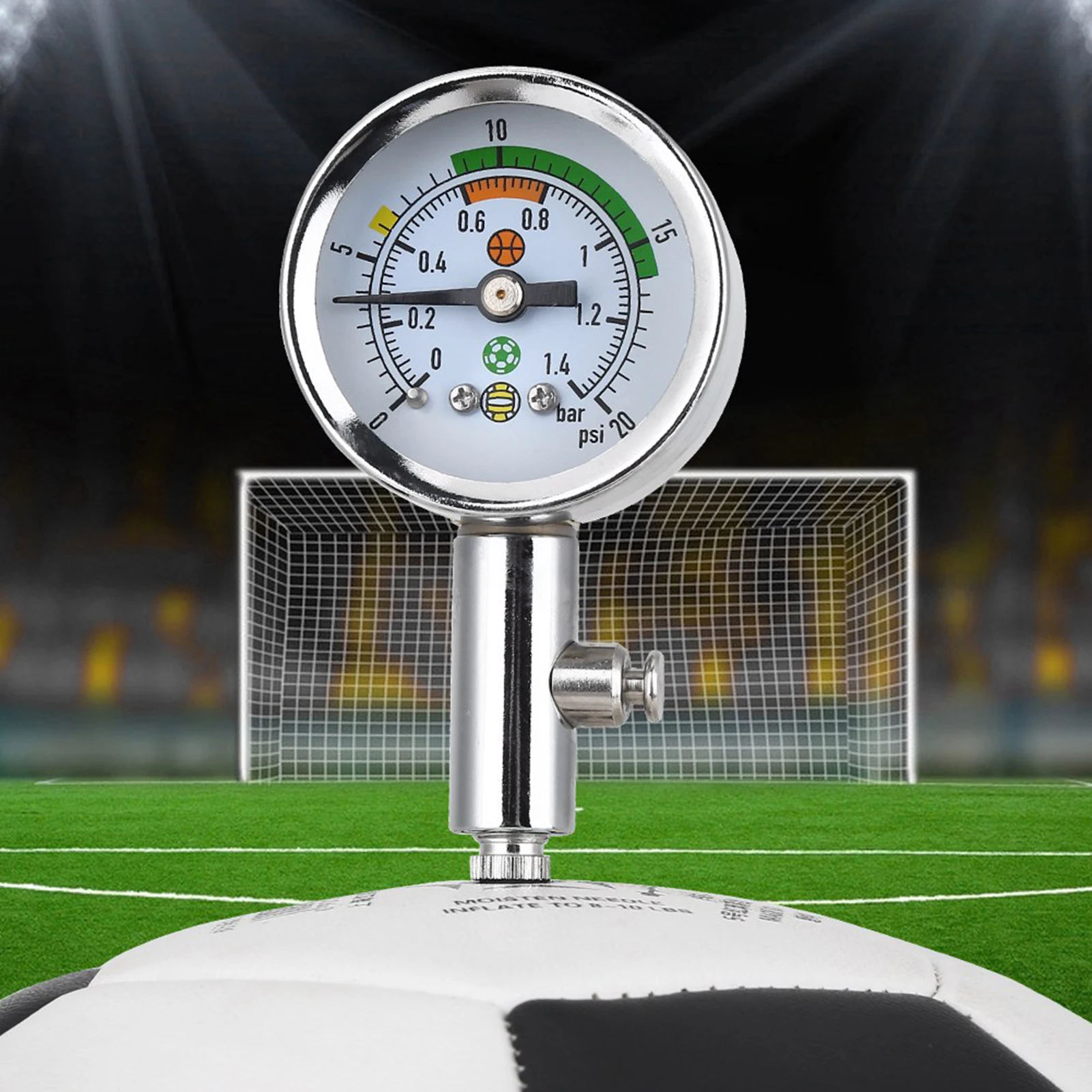 Image of Luftdruckmesser, Mini-Druckmesser, Barometer-Werkzeug für Basketball, Fußball, Volleyball