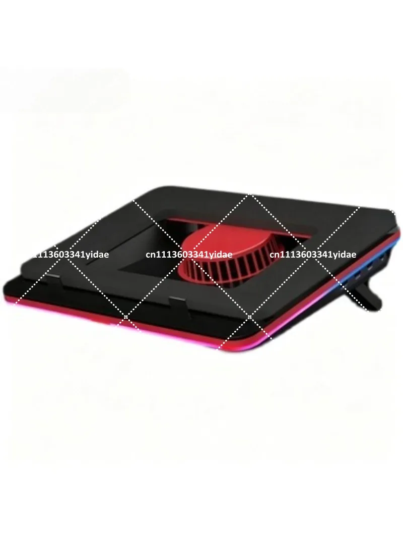 Gaming Laptop Cooling Pad with RGB Compressed Air Heat Sink, Adjustable Computer Base Stand