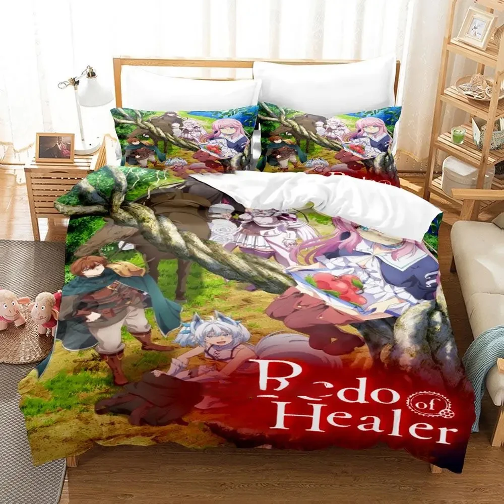 3d Printed Kawaii Anime Redo of Healer Bedding Set Boys Girls Twin Queen Size Duvet Cover Pillowcase Bed Kids Adult Home Textile