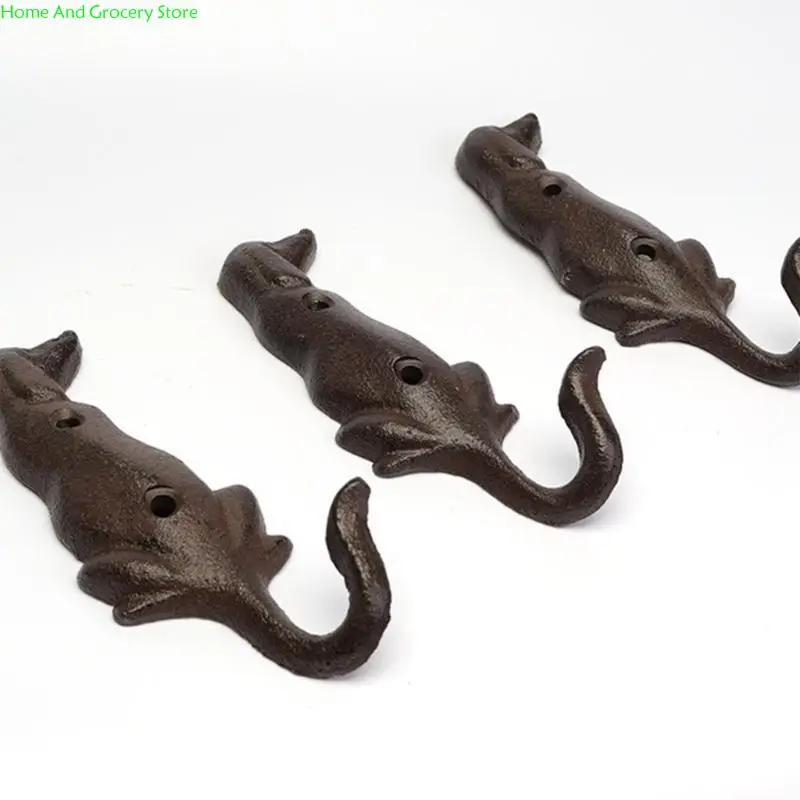 

0XXA Rusts Resistant Dog Themed Iron Hook Practical Hangers For Versatile Home Use