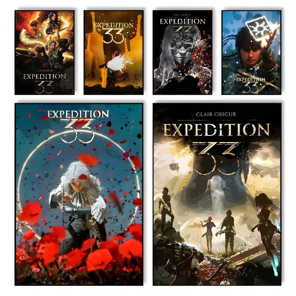 لعبة كلير O-Obscur E-Expedition33 ملصق فني قماش HD ورق طباعة جمالي جدار الفن لغرفة المعيشة بار ديكور منزلي أنيق