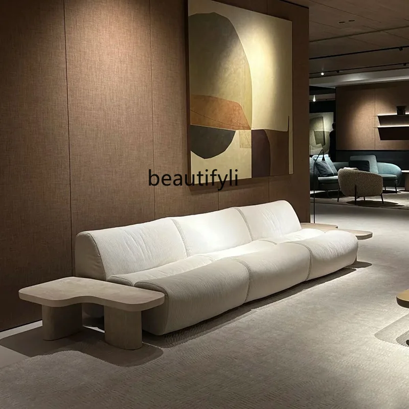 Italian Designer Modular Sofa for Small and Large Living Rooms, Luxury Armless Multi-Person Corner Sofa Set