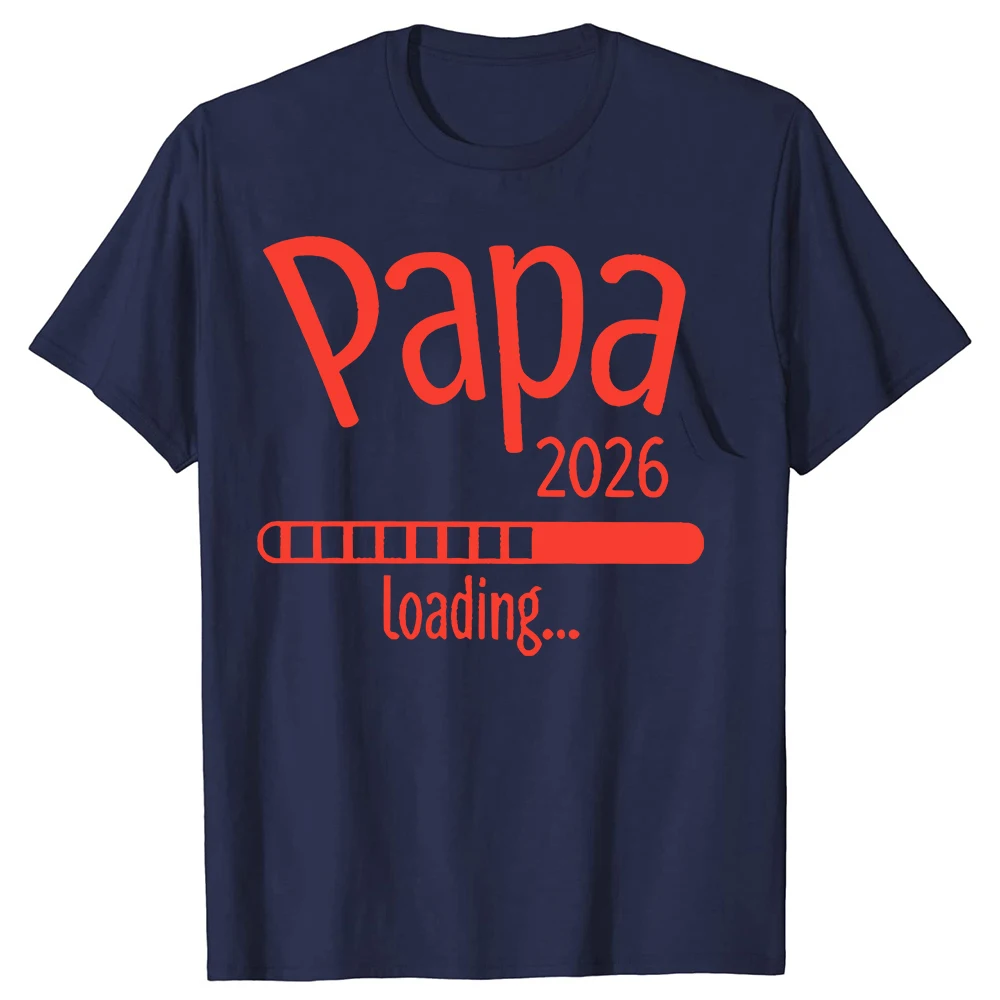 Herren-T-Shirt „PAPA 2026 Future Dad“ in Beige, T-Shirts, Tops, Schwangerschaftsankündigung, Herrenbekleidung, lustiges Vaterschafts-Design, kurze Ärmel – Detail 4