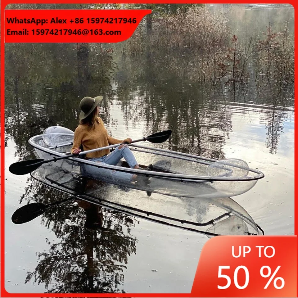 2 Person Rowing Boat PC Transparent Kayak Clear Kayak With Free Accessories