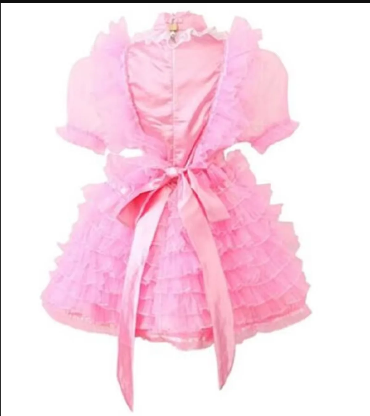 Hot Sale New Lockable Sissy Skirt Cosplay Dress Maid Girl Maid Pink Lovely Cake Skirt Multi-Layer Tower  Customization