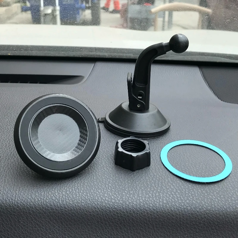 ที่ยึดในรถแม่เหล็กที่วางโทรศัพท์ในรถสุดหรู360กระจกหน้าแบบหมุนได้แท่นวางบนรถอเนกประสงค์