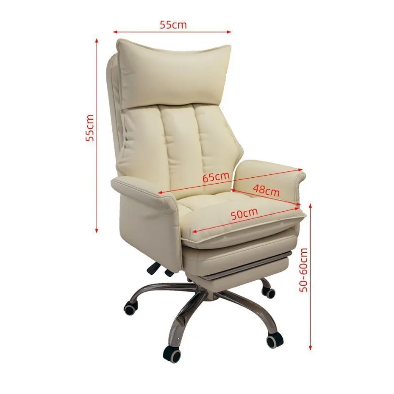 Weicher, großer und hoher Bürostuhl, 200 Pfund, PU-Leder, Chefbürostuhl mit Fußstütze, Computerstuhl, Heimbüroschreibtischstühle