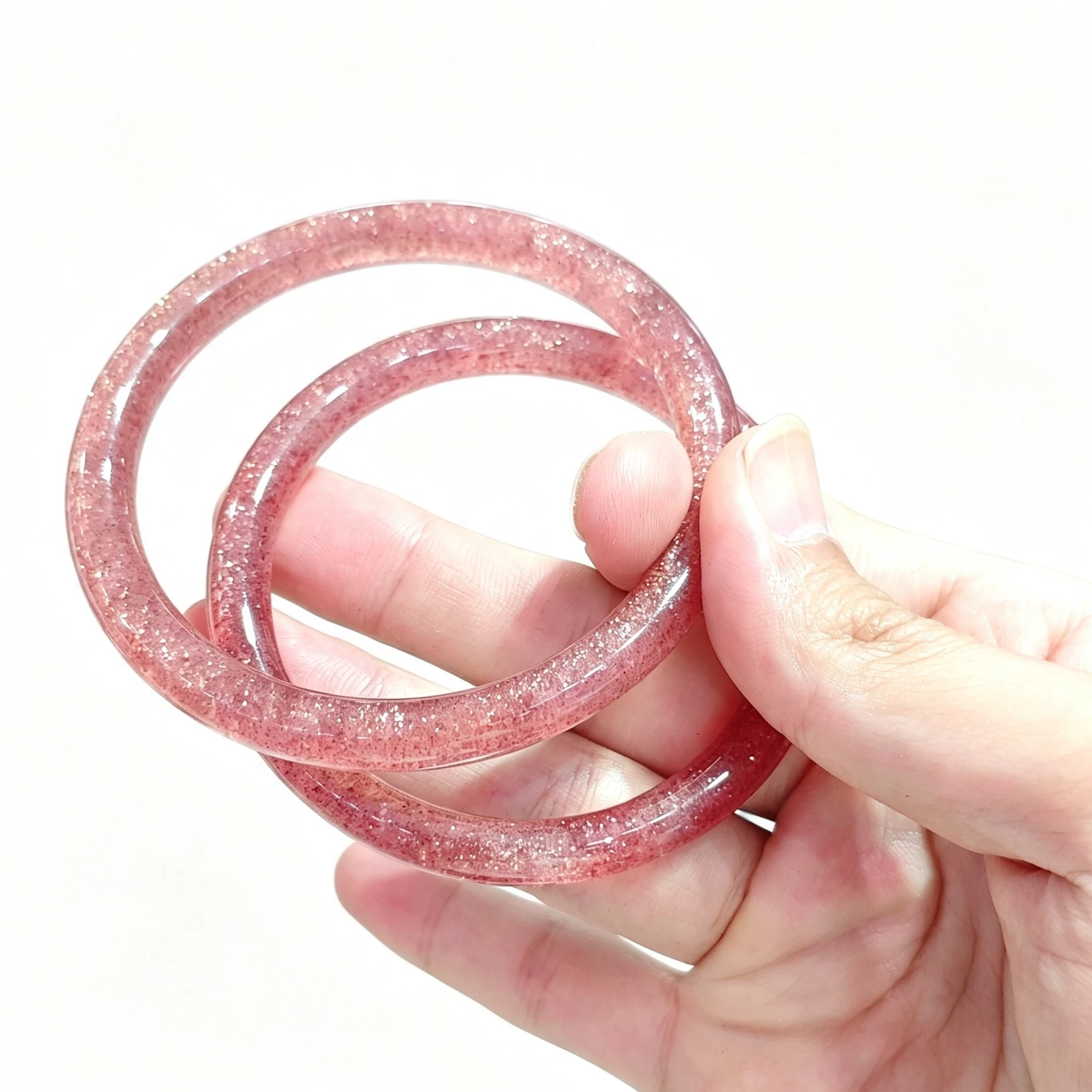 natural-quartzite-jade-bangle-bracelet-pink-strawberry-pattern-quartzite-bangle-smooth-gemstone-jewelry-gift-women