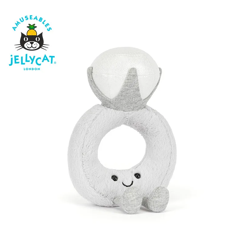 

UK Jellycat Fun Diamond Ring Plush Toy Comfort Decoration Doll Birthday Wedding Gift