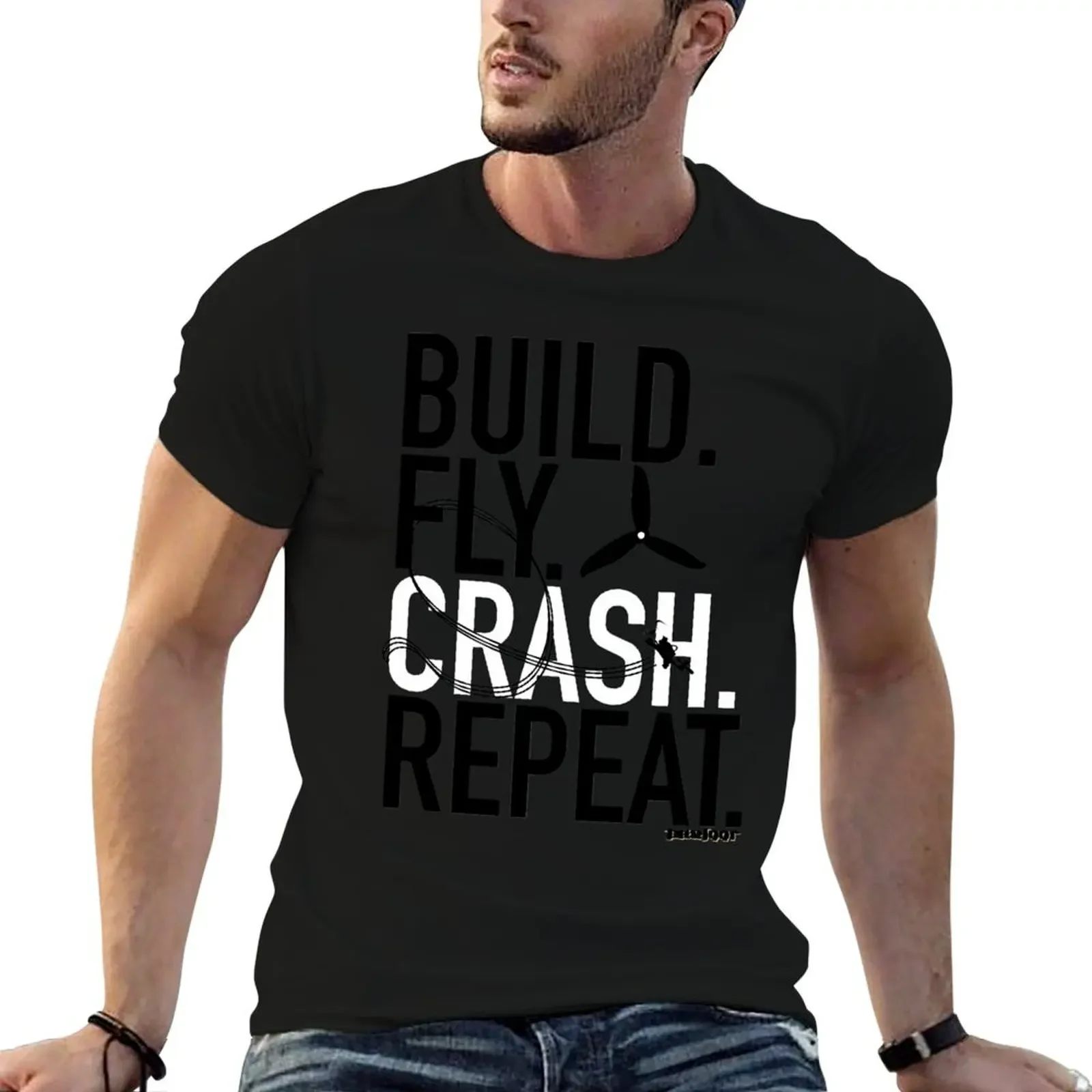 BUILD.FLY.CRASH.REPEAT. T-Shirt aesthetic clothes cute clothes men tshirt