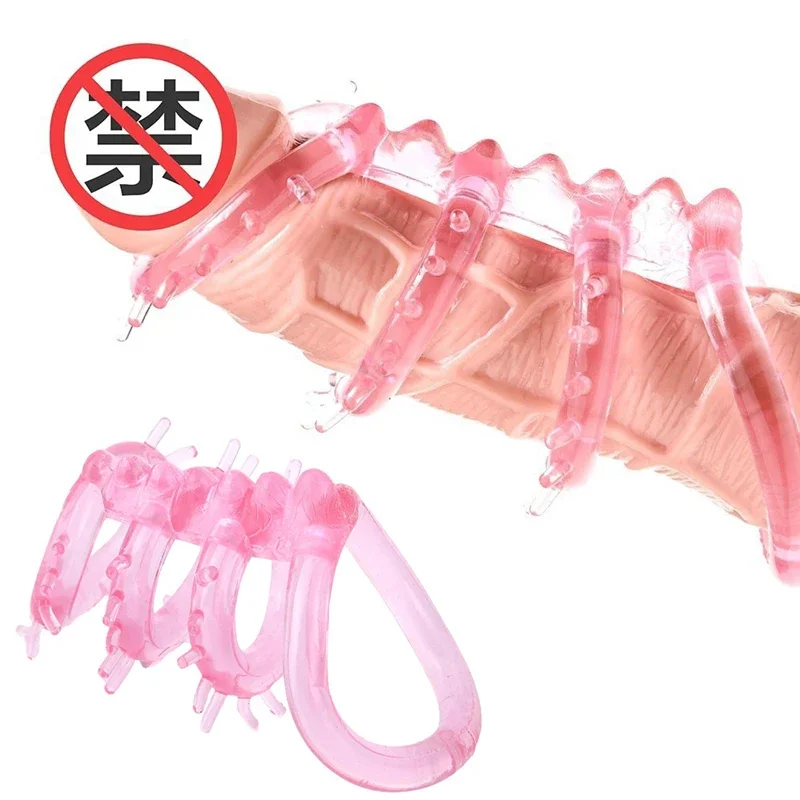 

Penis Rings Cock Rings Penis Sleeve Penis Trainer Delay Ejaculation High Elasticity Time Lasting Sex Toys Men G Spot Massager