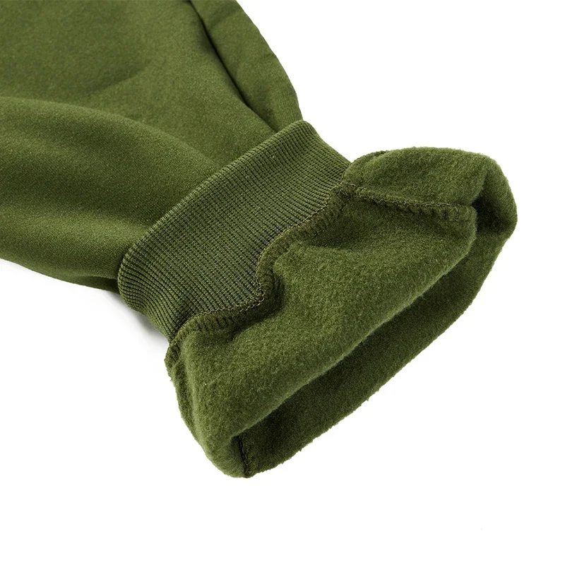 Pantaloni sportivi da uomo sportivi in pile attivo da allenamento per uomo con tasca con cerniera e coulisse