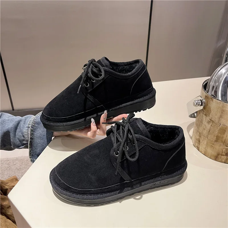 Scarpe in cotone donna inverno nuova moda solida stivaletti da donna rotondi con suola spessa stivali Casual da donna Zapatos De Mujer