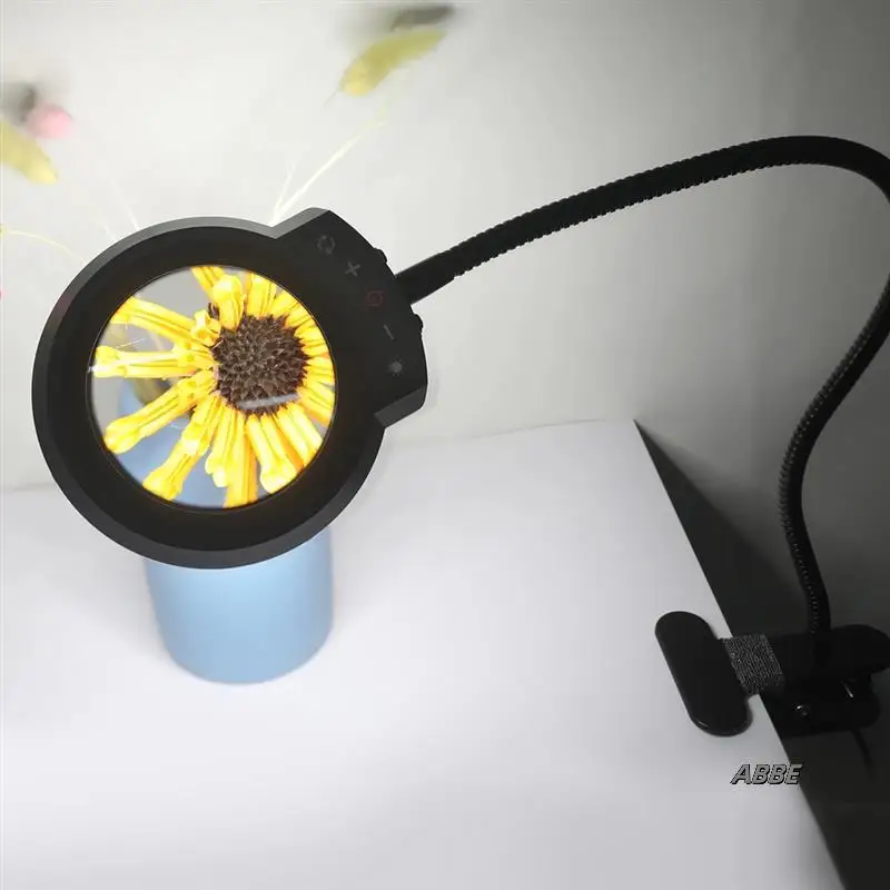 

Gooseneck LED Light Magnifying Glass 5X 5 Color Illuminated Lamp For Soldering Repair DIY Close Work