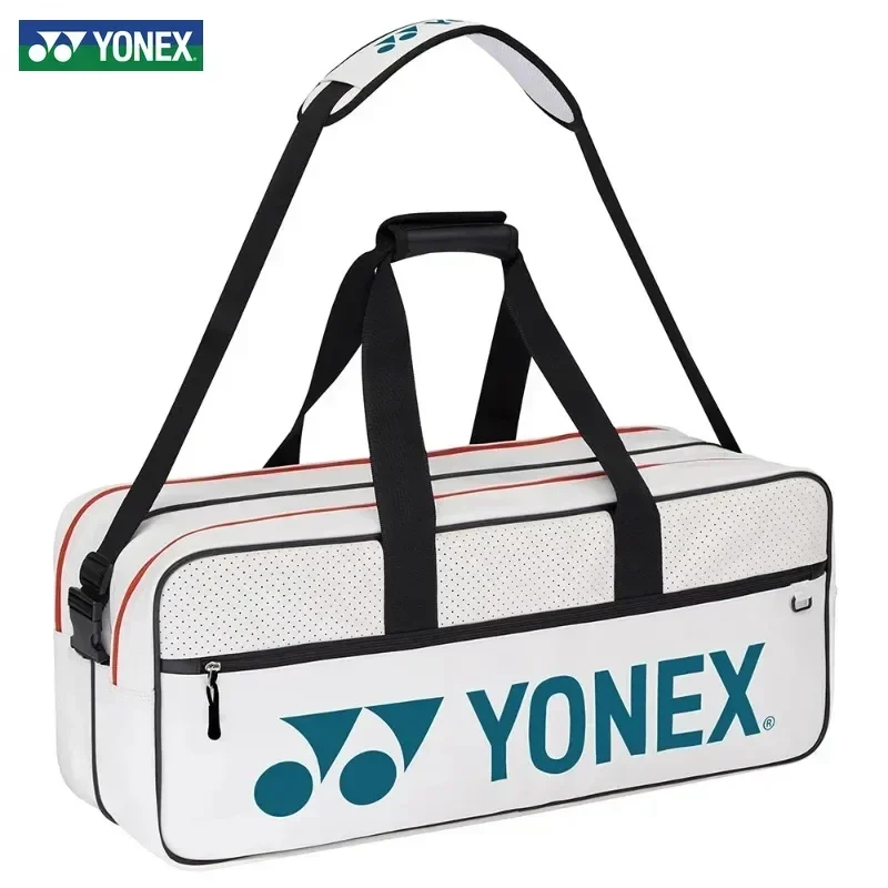 Yonex tas Badminton asli, Portabel tahan lama ransel tenis kompetisi kapasitas besar dapat menampung 6-8 raket tas profesional