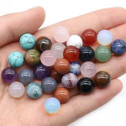 10pcs Natural Stone Agate Crystal Round Beads 10mm Reiki Energy Nonporous Mini Quartz Ball Home Decoration DIY Jewelry Crafts