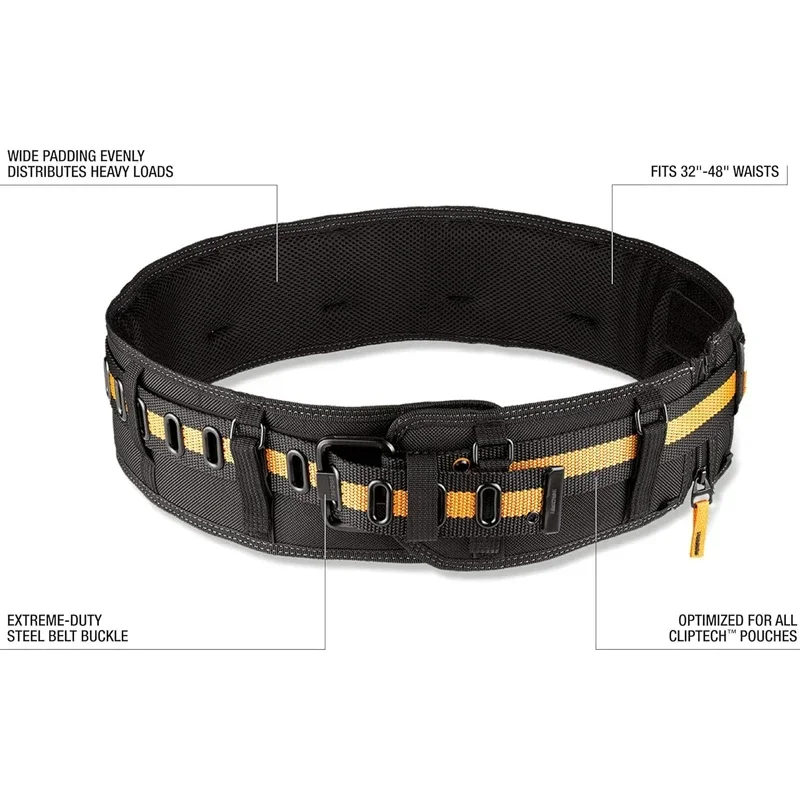 TOUGHBUILT TB-CT-40P Pro Padded Belt Steel Buckle  Back Support Thickened Widened Metal Buckle Durable Waist Protection Belt