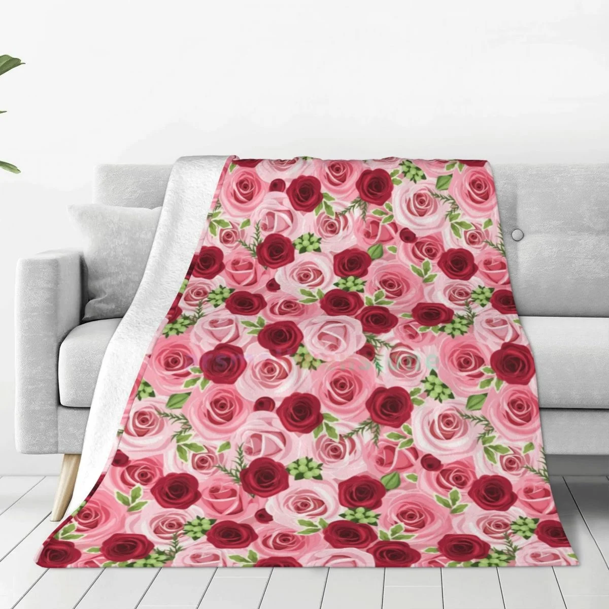 

Фланелевое флисовое одеяло с розой, мягкое, теплое, легкое, уютное, нечеткие одеяла с защитой от скатывания для дивана, кровати, дивана, путешествий