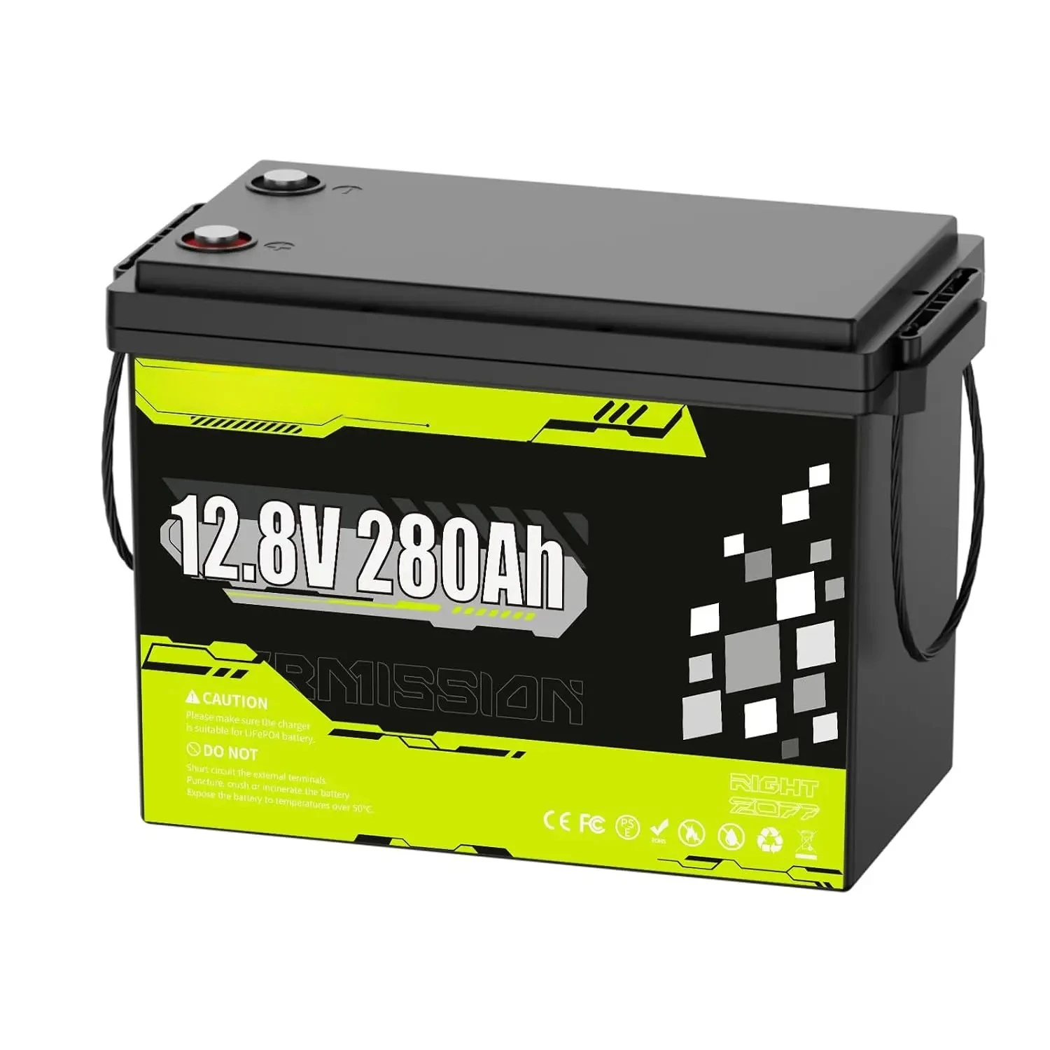 12V 280Ah LiFePO4 battery, 3360Wh Deep Cycle Lithium Battery, with Smart 200A BMS & Low-Temp Protection, MAX 15000+, Customized
