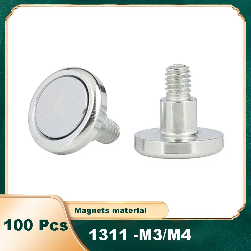

100 Pcs 1311 - M4 Led Module Magnet Screws For Indoor Led Display Modules Outside Thread Led Screen Magnet Screw Led Magnet