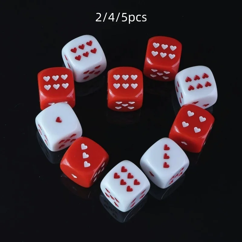 2/4/5pcs Dice, 2.5cm Rounded Corner 6-Sided Acrylic Dice, Sturdy & Practical, Lucky Dice for Tabletop Games