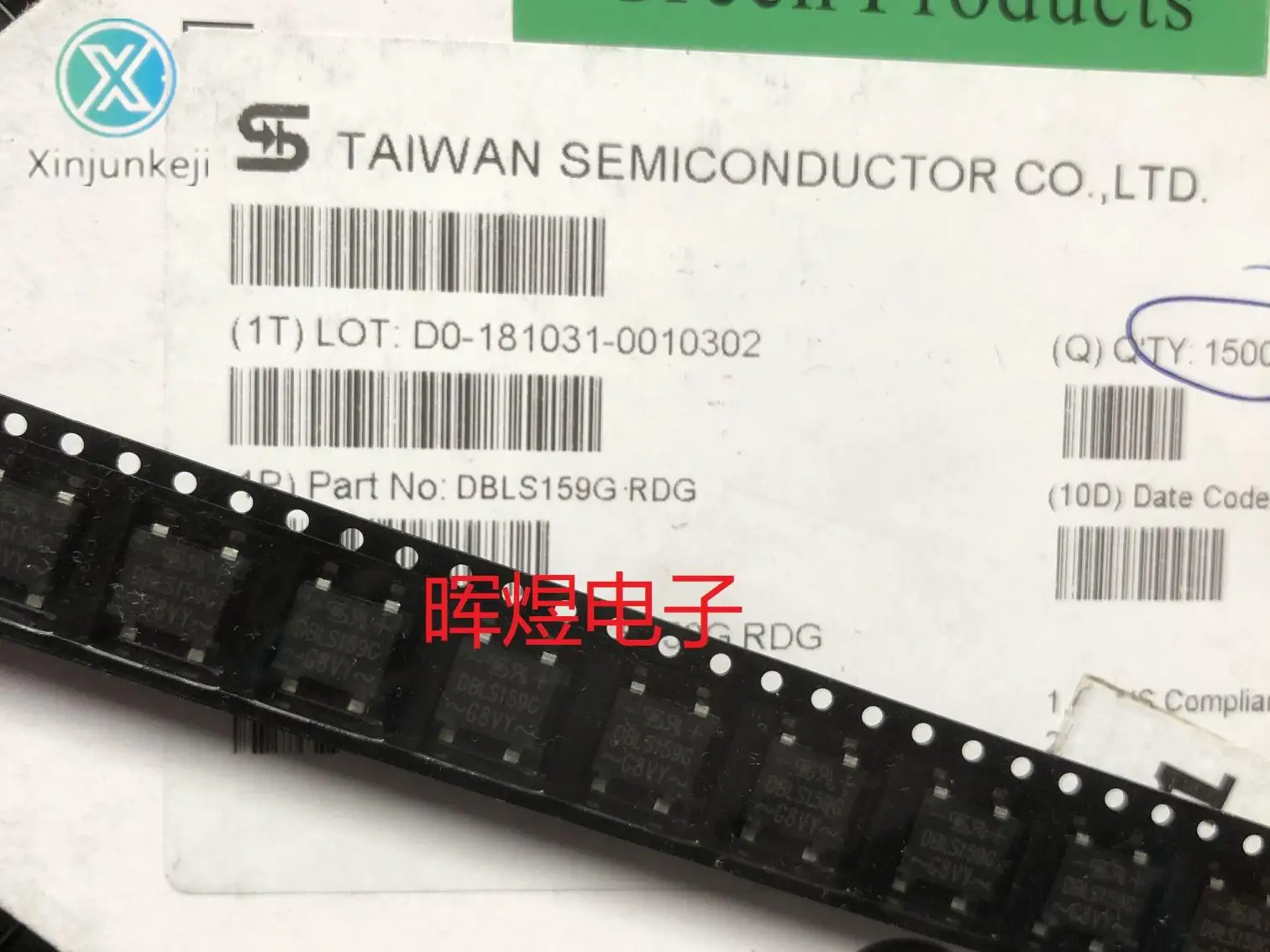 10 Chiếc Orginal Mới DBLS159G RDG Chip CHỈNH LƯU Cầu Ngăn Xếp SOP-4 1.5A1400V