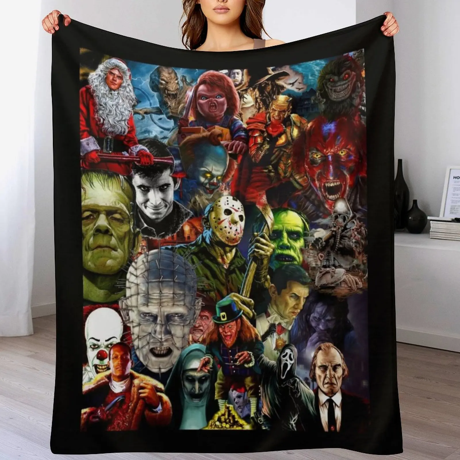 

Ultimate Collage Of Horror Throw Blanket Blankets For Bed Bed linens For Sofa Thin christmas decoration Blankets