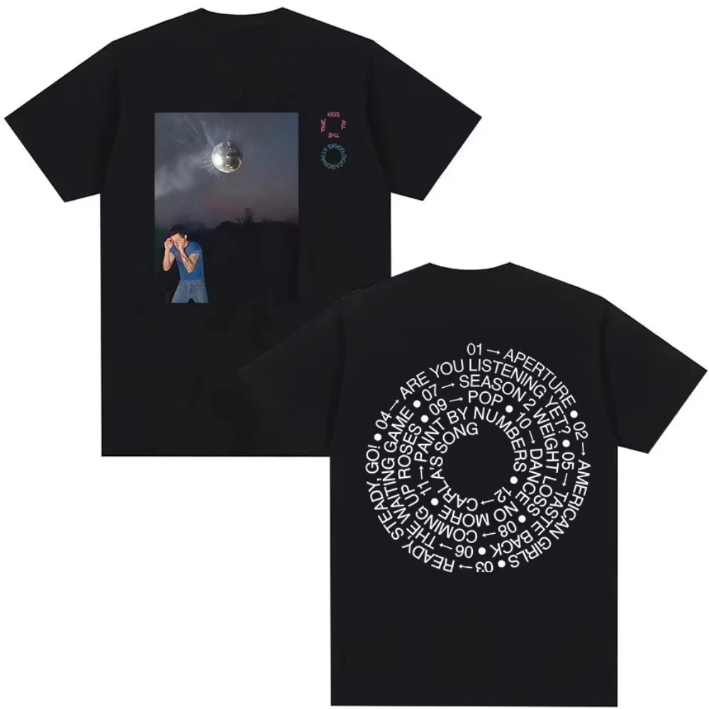 Summer New Harry Styles Kiss All The Time Disco Occasionally Tour 2026 Graphic T-Shirt Vintage Suitable for Both Men and Women